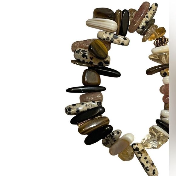 BPD Semi Precious Stone Stretchy Bracelet - Picture 5 of 8